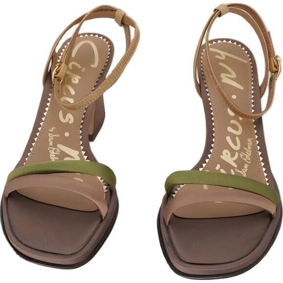 Circus by Sam Edelman Holly strappy block-heel dress sandals bronze/green 8M - Picture 5 of 6